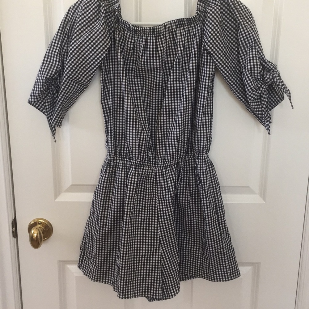 black and white plaid jumper